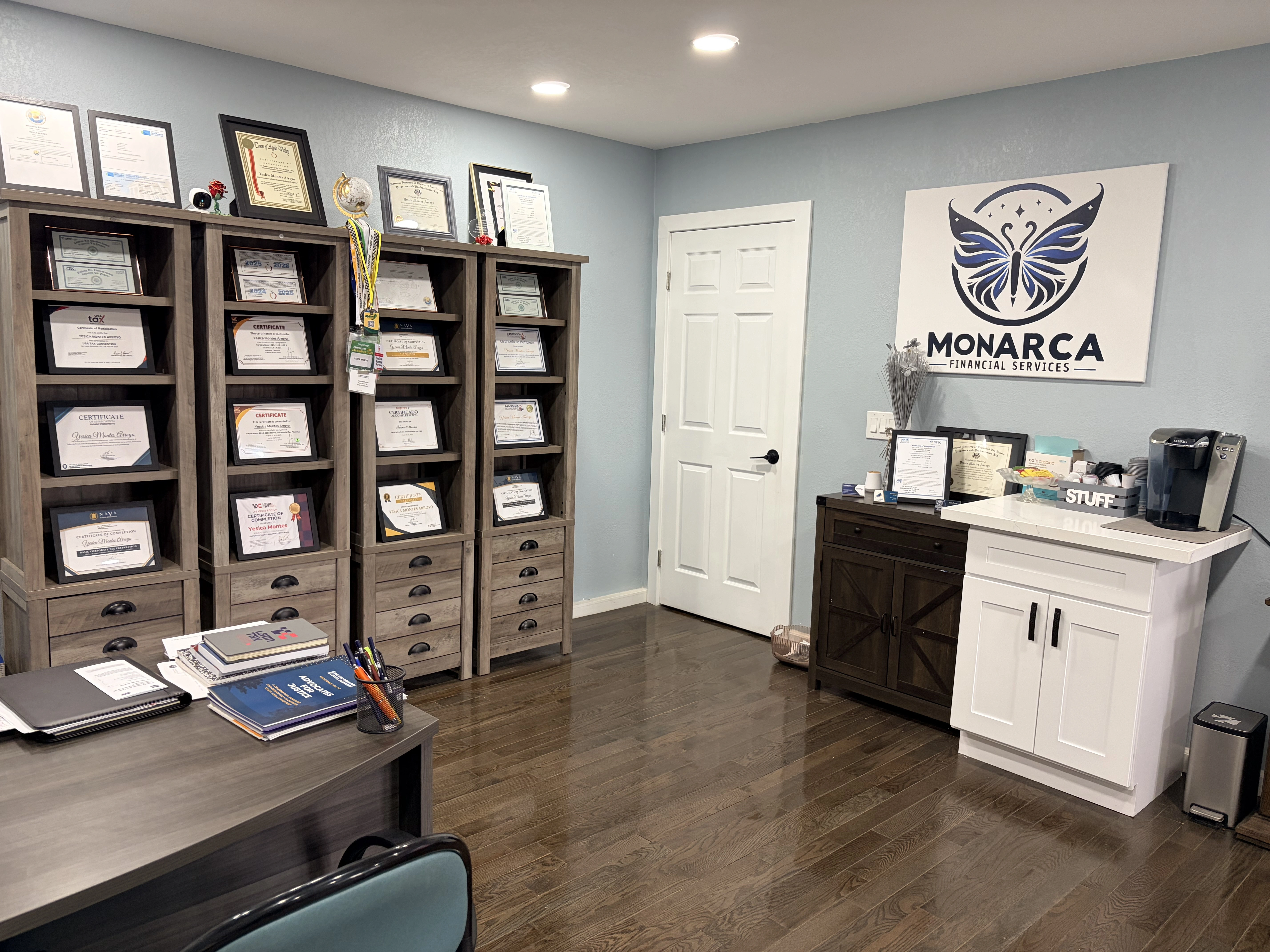 Office reception area